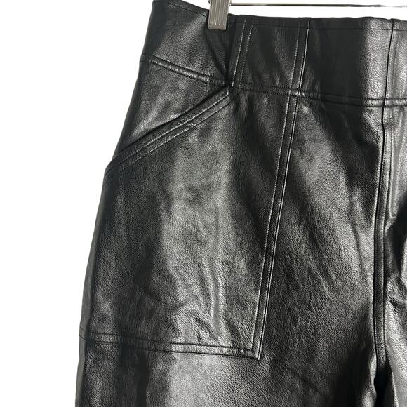 Spanx Black Faux Leather Jogger Pants Plus Size 1X - Picture 9 of 13
